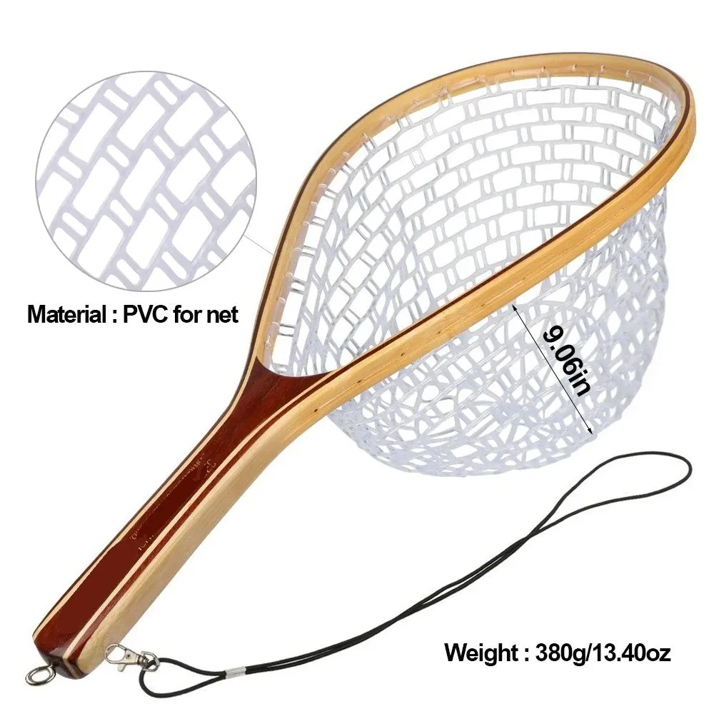 Fly Fishing Net with Lanyard Rope Magnetic Buckle