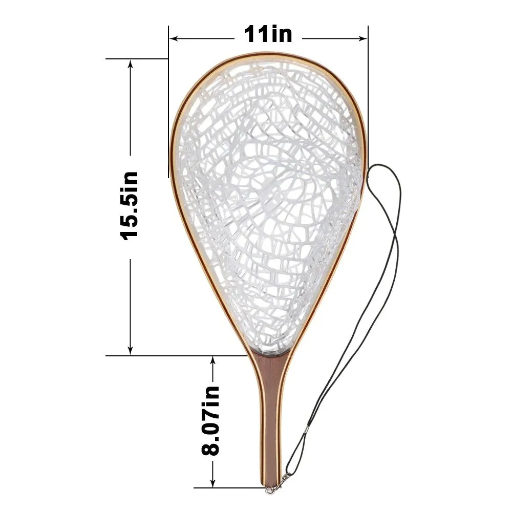 Fly Fishing Net with Lanyard Rope Magnetic Buckle
